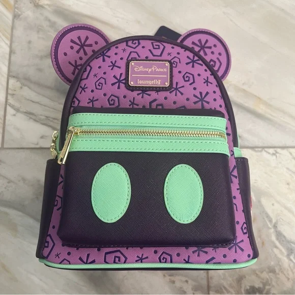 LOUNGEFLY NWT DISNEY PARKS MICKEY MAIN ATTRACTION ALICE IN WONDERLAND BACKPACK - Picture 6 of 10